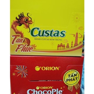 Hộp bánh custas 2, chocopie 2 ( 12 hộp nhỏ*2 chiếc)