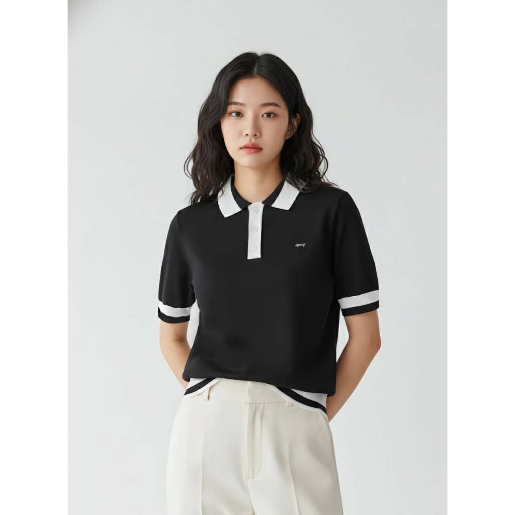 Polo Louis Castel dành cho nữ. Chất vải thun rayon mềm mịn.