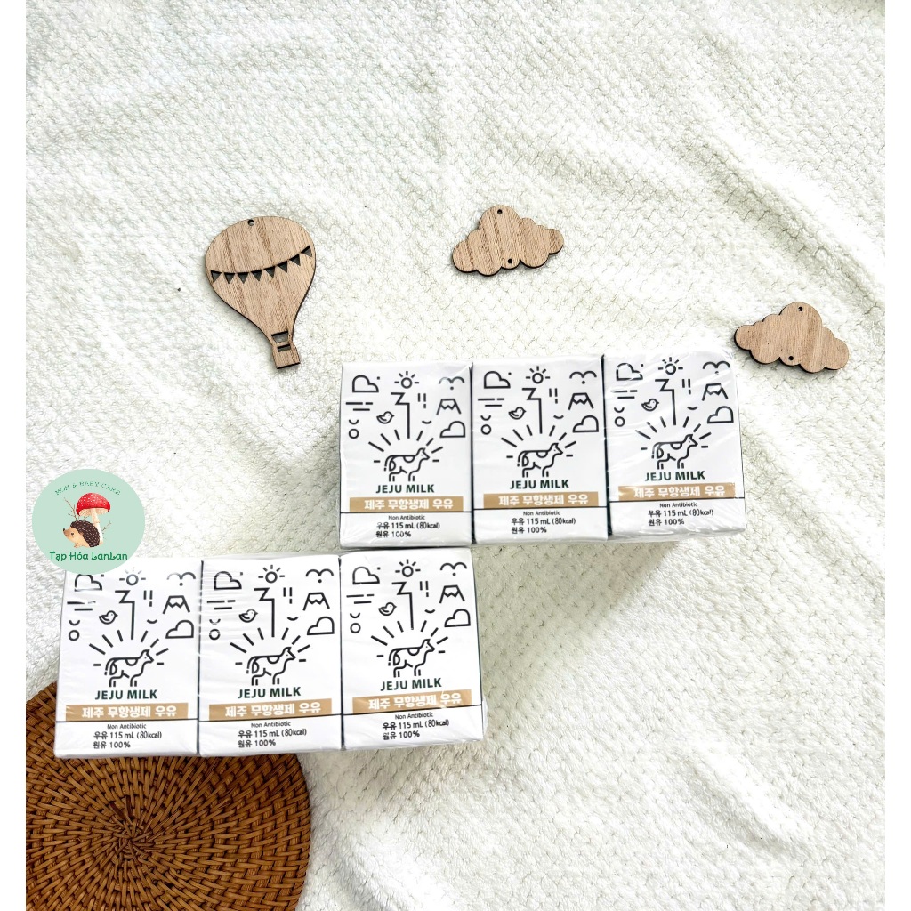 [ LLBC ] TÁCH LẺ - SỮA TƯƠI KHÔNG KHÁNG SINH JEJU MILK 115ML