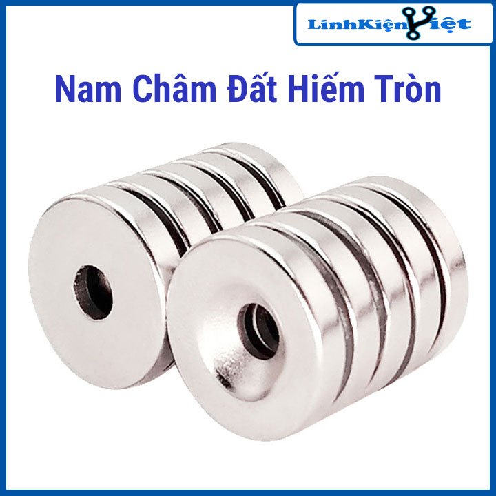 Nam Châm Đất Hiếm Tròn Có Lỗ