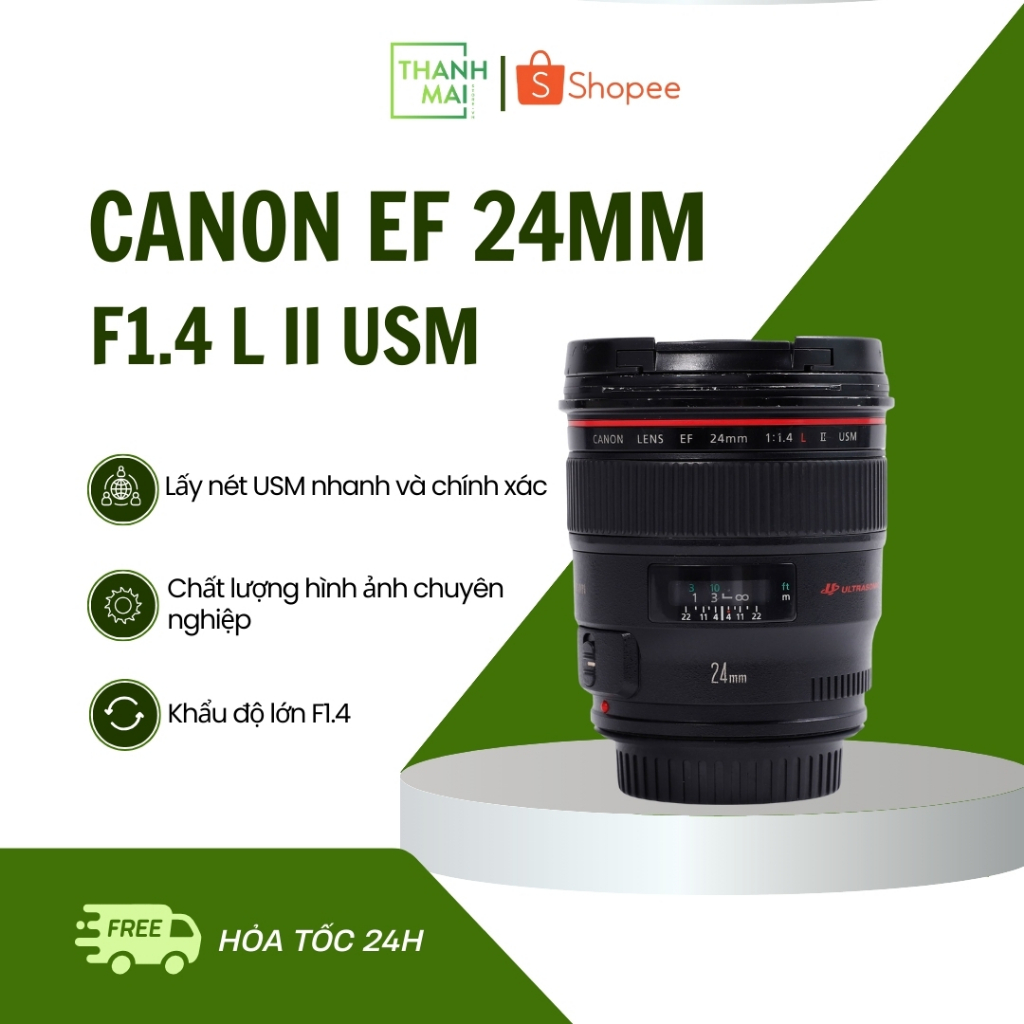 Ống Kính Canon EF 24mm F1.4 L II USM | Mới 95%