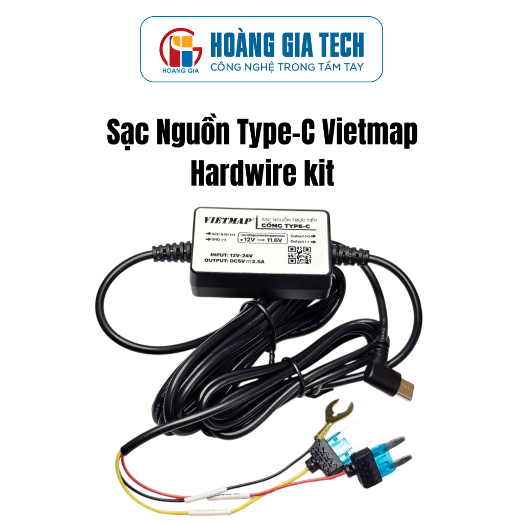 Bộ Nguồn Trực Tiếp Hardwire kit Vietmap  ACC - TYPE C cho cam Vietmap - Chính hãng