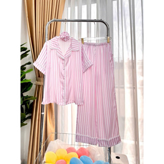  HL101  40-105kg  PIJAMA TNQD CỔ NHỌN PHỐI REN 