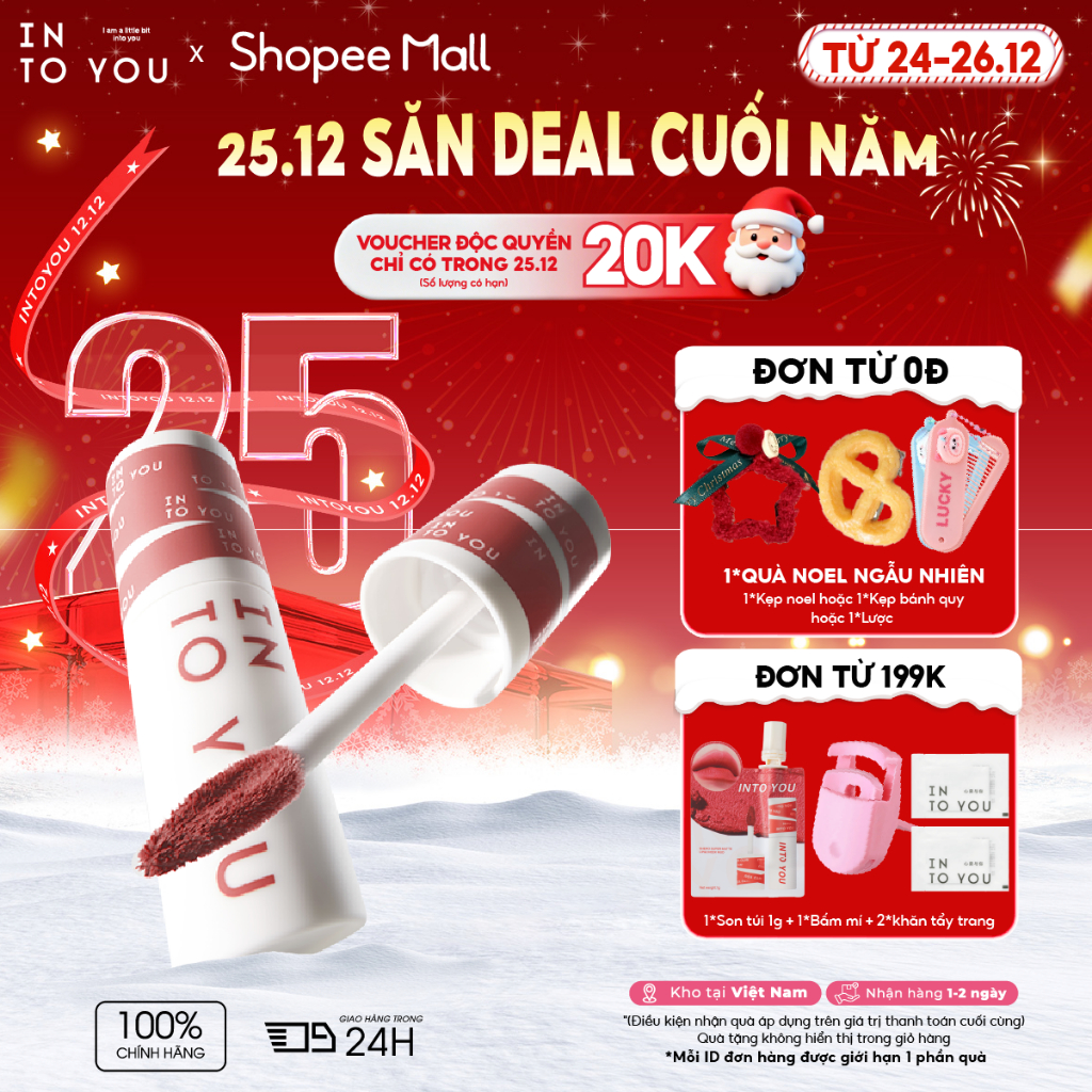 Son Bùn INTO YOU Lì Mịn Độ Che Phủ Tốt Lấp Đầy Rãnh Môi Dễ Tán Hợp Da Trắng Makeup Style Trung EM01 2g | BigBuy360 - bigbuy360.vn