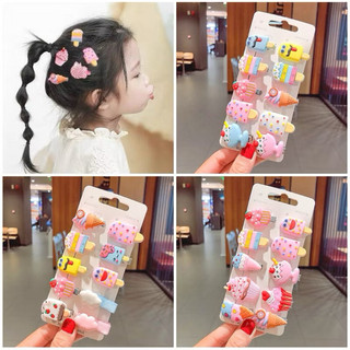 set 10 kẹp tóc nhiều hình cute cho bé rất đáng yêu