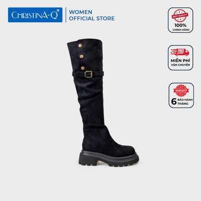 Giày Boots Nữ Mũi Tròn CHRISTINA-Q BOT130I