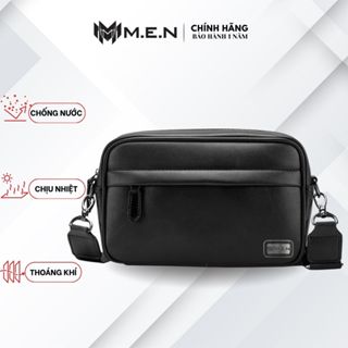 Túi đeo chéo Da nam Thanh lịch đen ngầu kiểu ngang 2 mặt MENR7 {DA XỊN}