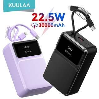 KUULAA 30000mah 22.5W Pin Sạc dự phòng Với 4 cổng ra pin sạc nhanh, Màn Hình Kỹ Thuật Số