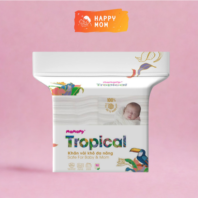 KHĂN KHÔ ĐA NĂNG MAMAMY TROPICAL 160 TỜ