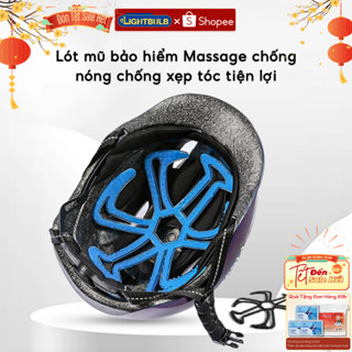  Miếng Lót Mũ Bảo Hiểm LIGHTBULB Chống Nóng Masage Da Đầu Đệm Mũ Bảo Hiểm Mềm Mại Chống Xù Tóc 