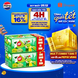   TẶNG PEPSI LON VÀNG  Combo 2 Thùng Nước Ngọt Giải Khát 7Up  320ml lon  