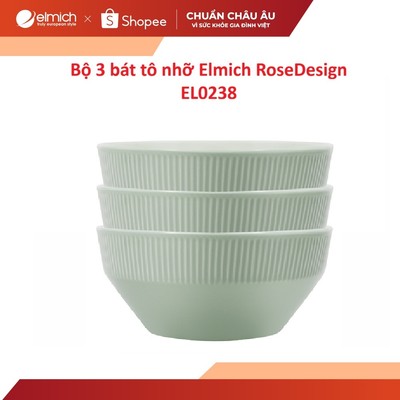 Bộ 3 bát tô nhỡ Elmich RoseDesign EL-0238