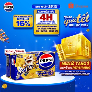   TẶNG PEPSI LON VÀNG  Thùng Nước Ngọt Giải Khát Có Gaz Pepsi Lon Xanh  320ml lon hoặc 350ml lon  