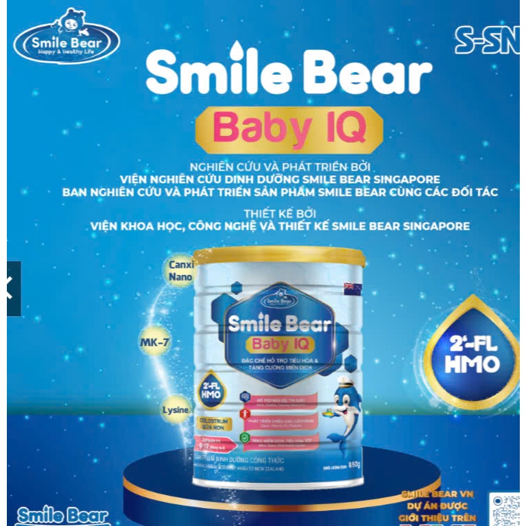 Sữa dinh dưỡng công thức Smile Bear Baby IQ