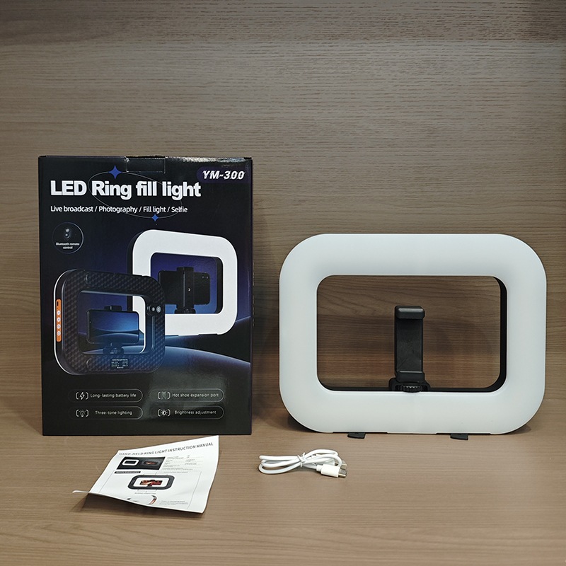 YM300Tặng kèm bấm mềm Bluetooth.Đèn ring light cầm tay,Đèn chụp ảnh/quay phim di động,ring light cag
