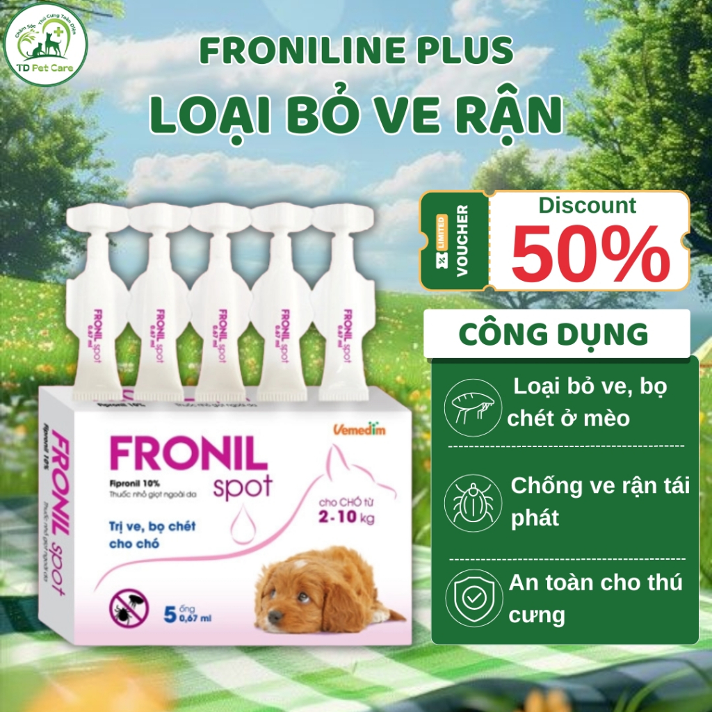 Nhỏ Gáy Fronil Spot Cho Chó TD Pet Care | Hỗ Trợ Loại Bỏ Ve Rận, Bọ Chét