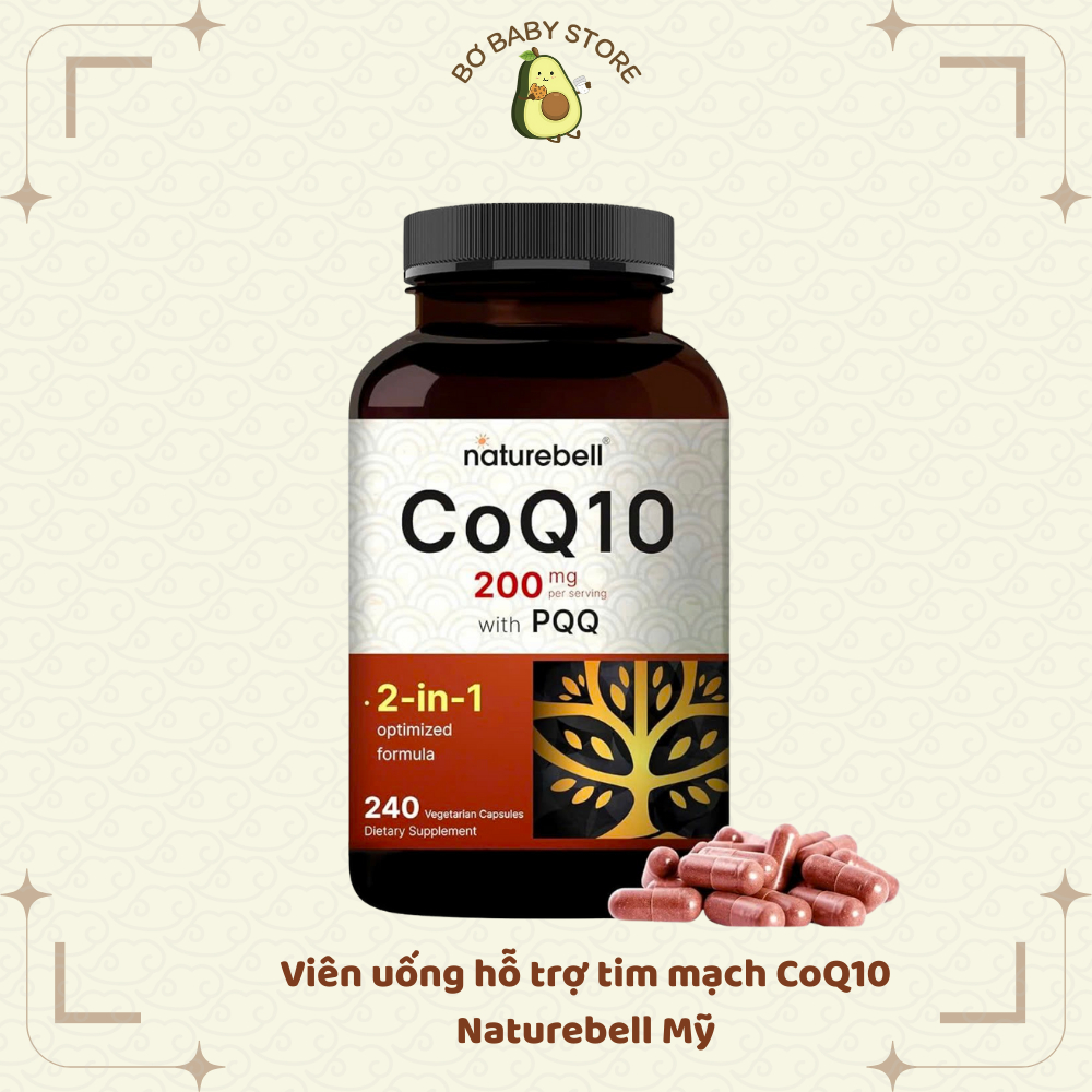 Viên uống CoQ10 200mg Naturebell Mỹ 240 viên (BILL US)