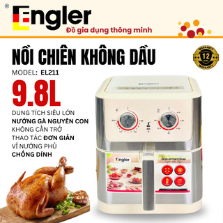 Nồi chiên không dầu Engler EL221 dung tích 9.8L công suất 1800W chiên nướng đa năng bảo hành 2 năm