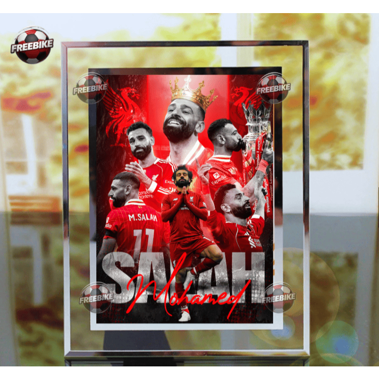 KHUNG POSTER BẰNG KÍNH PHA LÊ CAO CẤP HÌNH MOHAMED SALAH