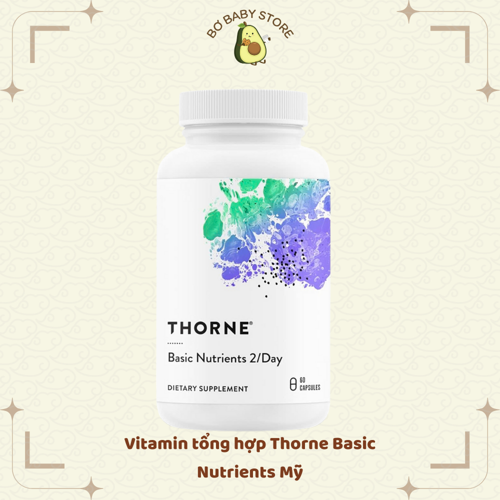 Vitamin tổng hợp Thorne Basic Nutrients 2/Day Mỹ 60 viên (BILL US)