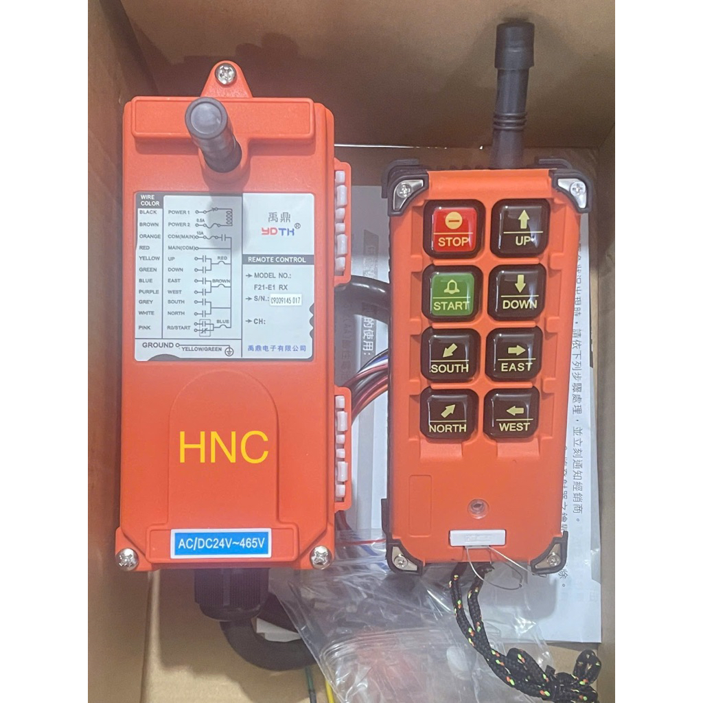 ✅ Bộ điều khiển từ xa 6 kênh cầu trục F21-E1B, dùng cho pa lăng, cổng trục, 12V, 24V, 36V, 110V, 220