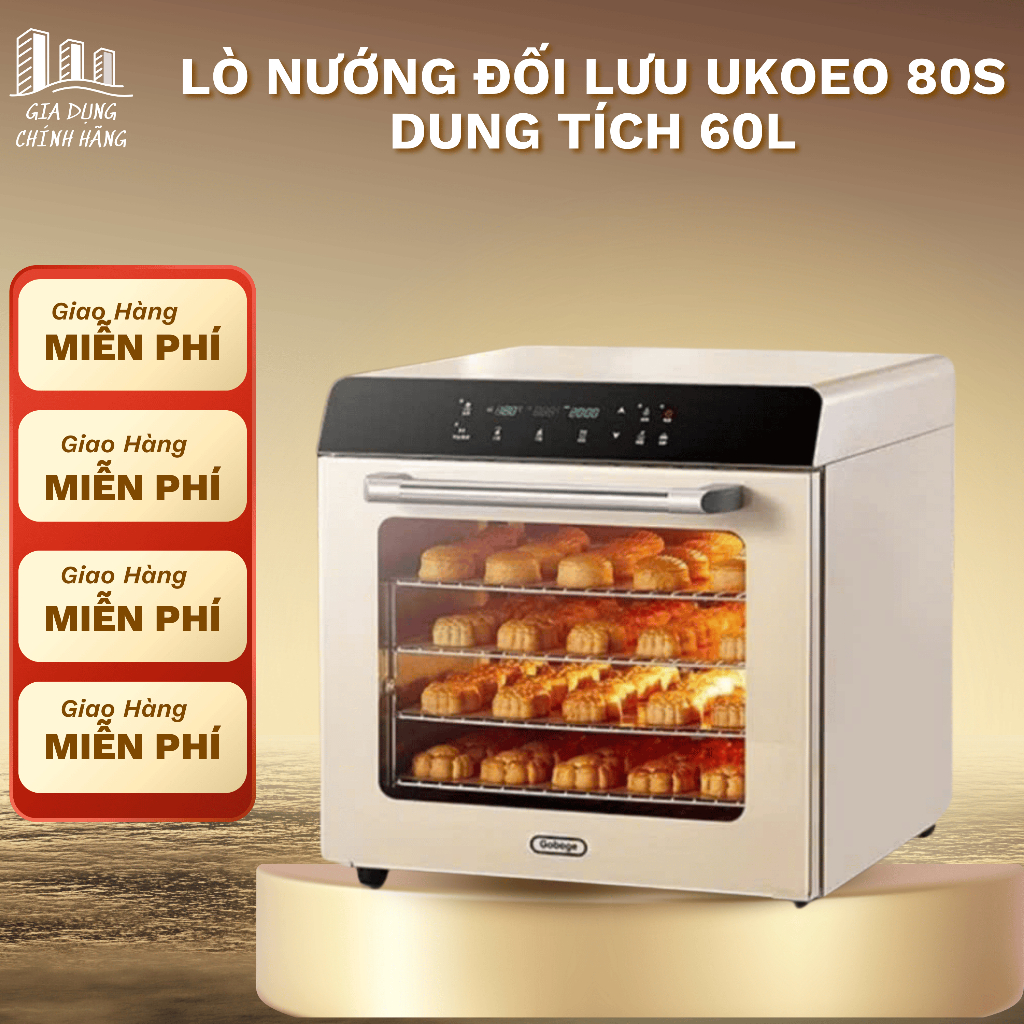 Lò Nướng Đối Lưu UKOEO 80S Chuyên Sử Dụng Nướng Bánh - Chính Hãng - Bảo Hành 12 Tháng