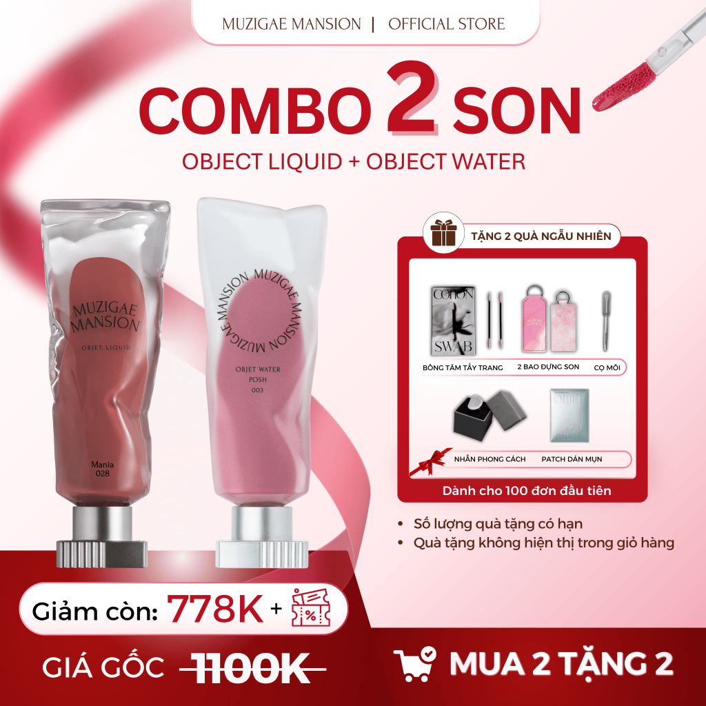 [QUÀ TẶNG ĐỘC QUYỀN]  COMBO ƯU ĐÃI 2 SON OBJECT LIQUID + OBJECT WATER