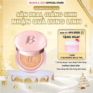   Hàng Mới Về  Phấn Nước Mỏng Mịn Trong Trẻo  Banila Co Essence Skin Pink Cushion SPF50+ Pa+++ Cho Lớp Nền Căng Bóng 12G 