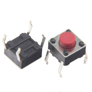 Combo 10 Nút Nhấn 4 Chân 6x6x5mm (Đỏ -1 Con)