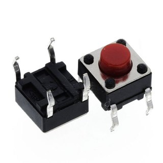 Combo 10 Nút Nhấn 4 Chân 6x6x5mm (Đỏ -1 Con)