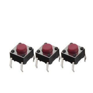 Combo 10 Nút Nhấn 4 Chân 6x6x5mm (Đỏ -1 Con)