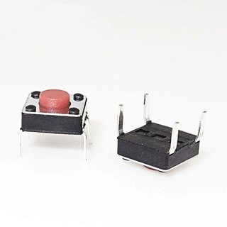 Combo 10 Nút Nhấn 4 Chân 6x6x5mm (Đỏ -1 Con)