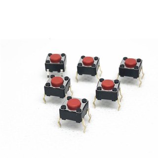 Combo 10 Nút Nhấn 4 Chân 6x6x5mm (Đỏ -1 Con)