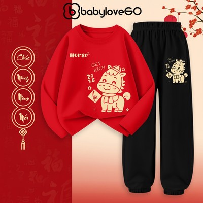 Đồ bộ dài tay cho bé BabyloveGO bộ thu đông mẫu mới chất thun cotton mềm mịn thoáng mát
