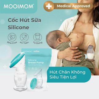 MOOIMOM Cốc Hút Sữa Phễu Hút Sữa Từ Silicone Thực Phẩm An toàn Cho Bé A7002 
