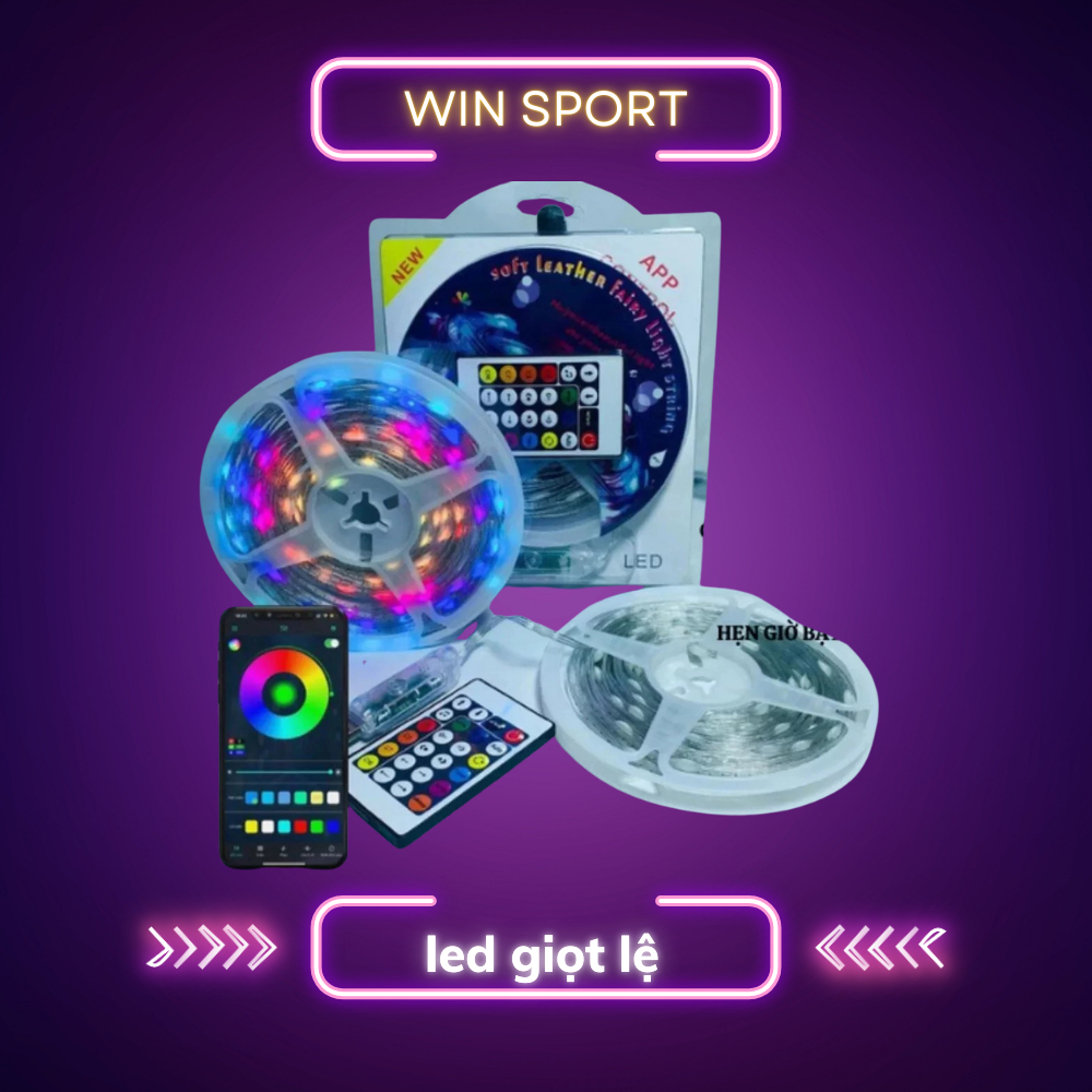 Led giọt lệ, Dây Đèn Led đuổi ARGB 10M,20M Cổng USB 16 Triệu Màu Nháy Theo Nhạc, Chống Nước, Điều Kh