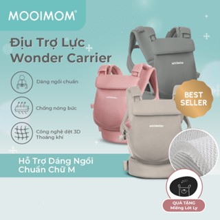  Địu Cho Bé MOOIMOM Wonder Cao Cấp Trợ Lực 4 Tư Thế Thoáng Khí Siêu Nhẹ Có Đỡ Cổ 