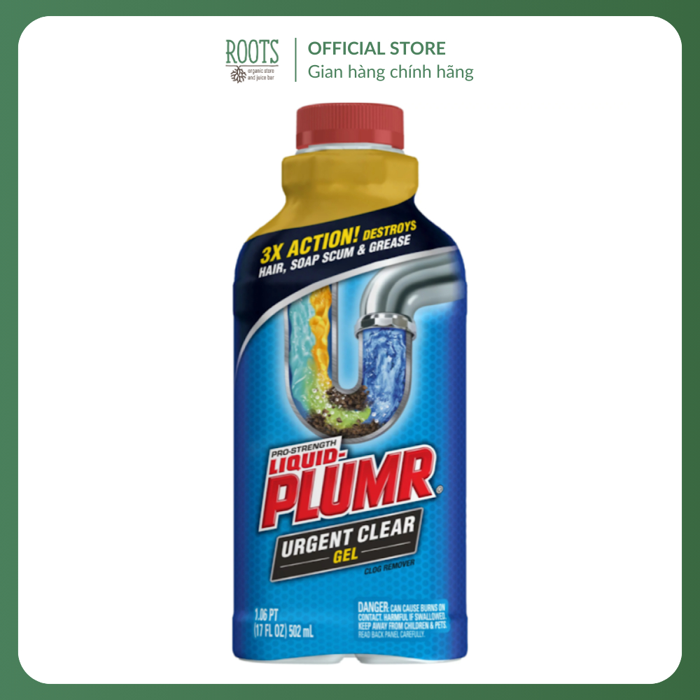 (Ship hỏa tốc) LIQUID-PLUMR - Gel Tẩy Thông Cống, Pro-Strength Urgent Clear Gel, Clog Remover, 17 fl