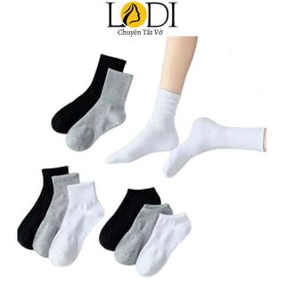  Tất Vớ Nam Nữ Tất Cổ Cao - Cổ Thấp Tất Thể Thao Chất Cotton Hàn Phong Cách Hiện Đại LADI Mã T63 