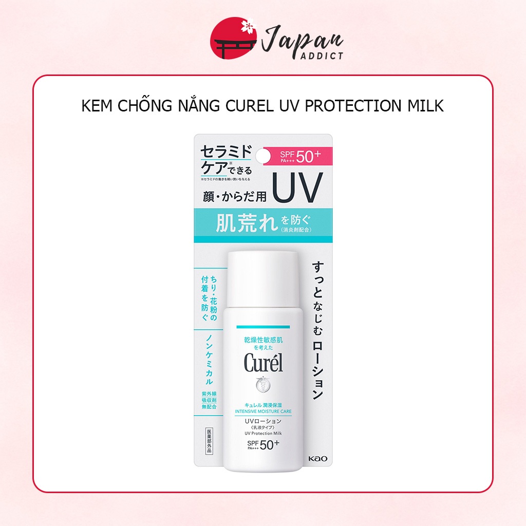Kem chống nắng Curel UV Protection Milk SPF50+ PA+++