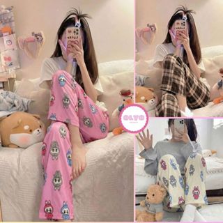 Quần ống rộng kẻ caro cạp chun nhiều màu dễ thương , Quần ống rộng họa tiết kẻ caro siêu hot