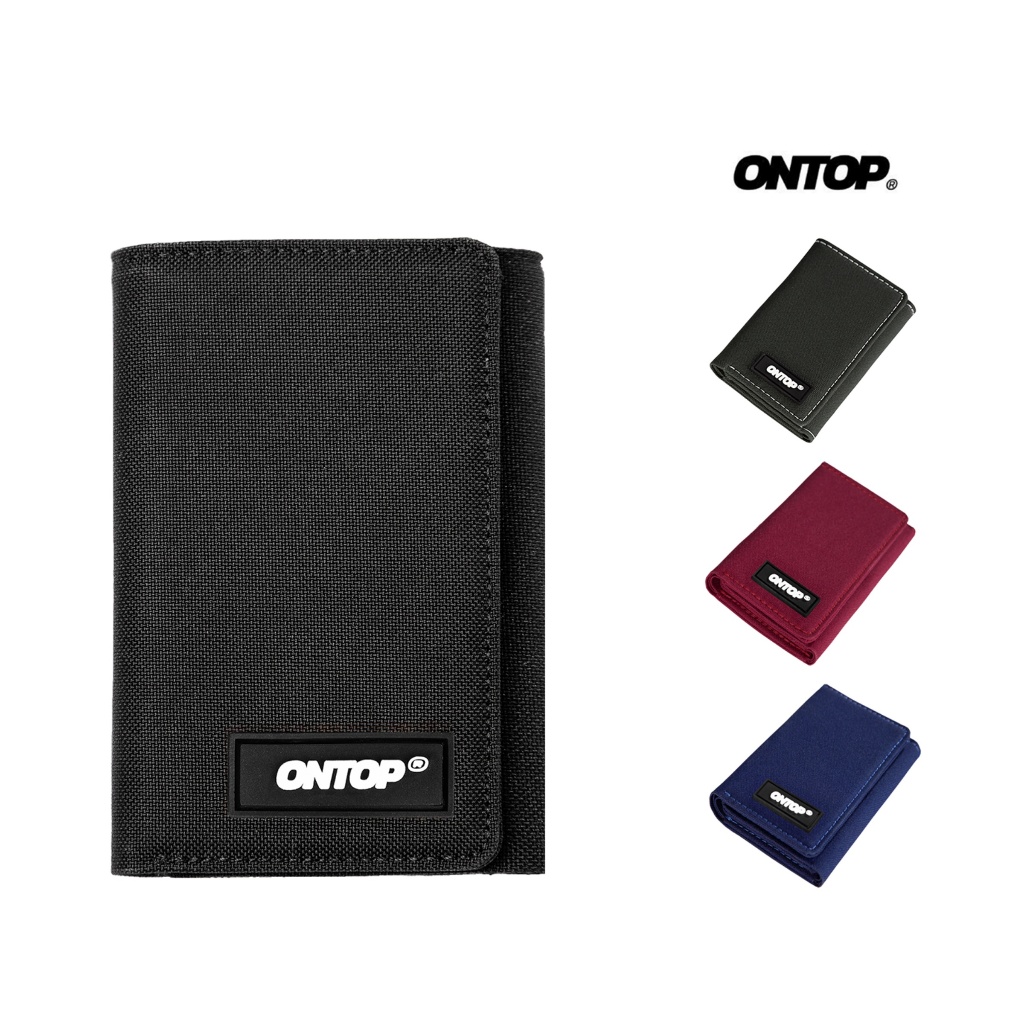 Ví canvas cầm tay local brand ONTOP có ngăn đựng thẻ nam nữ nhiều màu Tri-Fold Minimalist Wallet | O