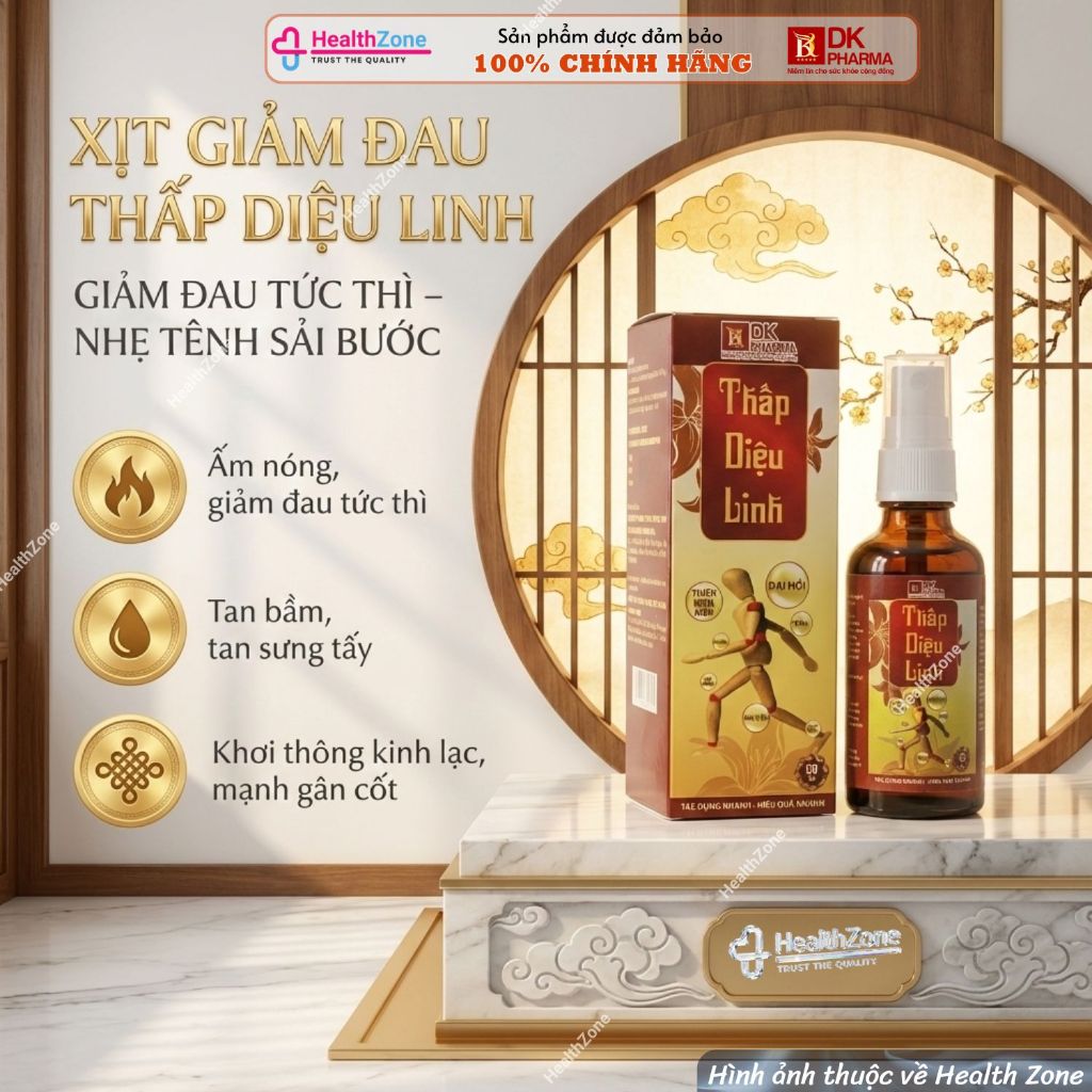 Xịt Dung Dịch Xoa bóp THẤP DIỆU LINH DK Pharma - Chai 50 ml