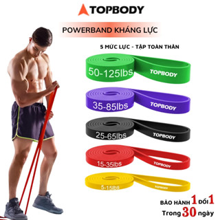 Dây kháng lực Power Band tập gym đa năng TOPBODY, hỗ trợ luyện tập thể dục tiện lợi tại nhà, văn phòng