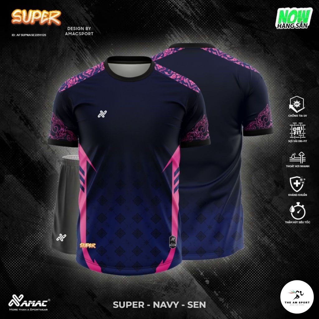 [In Tên & Số] Bộ Quần Áo Đá Bóng AMAC Super - Thoáng Mát, Thấm Hút Tốt | The AM Sport