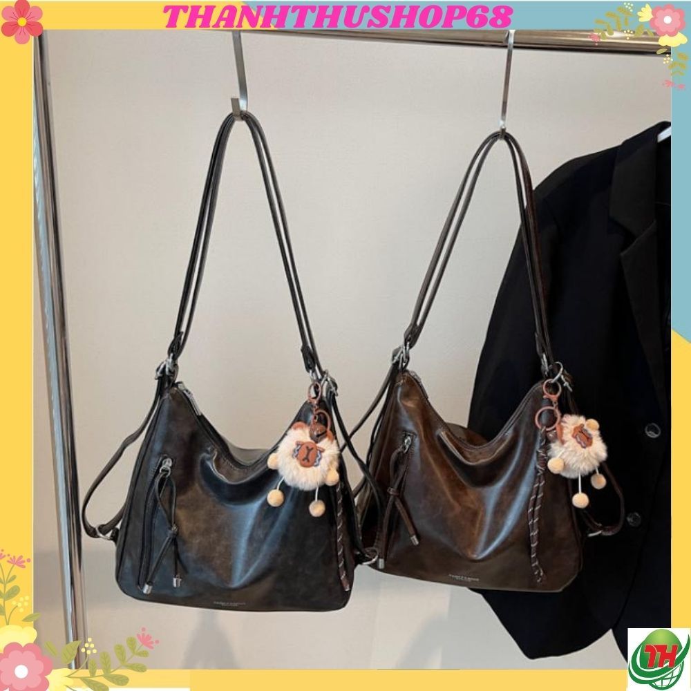 Túi xách đeo vai đeo kiểu balo 2trong1 họa tiết khóa dọc 1bên thời trang Hàn Quốc Thanhthushop68 103