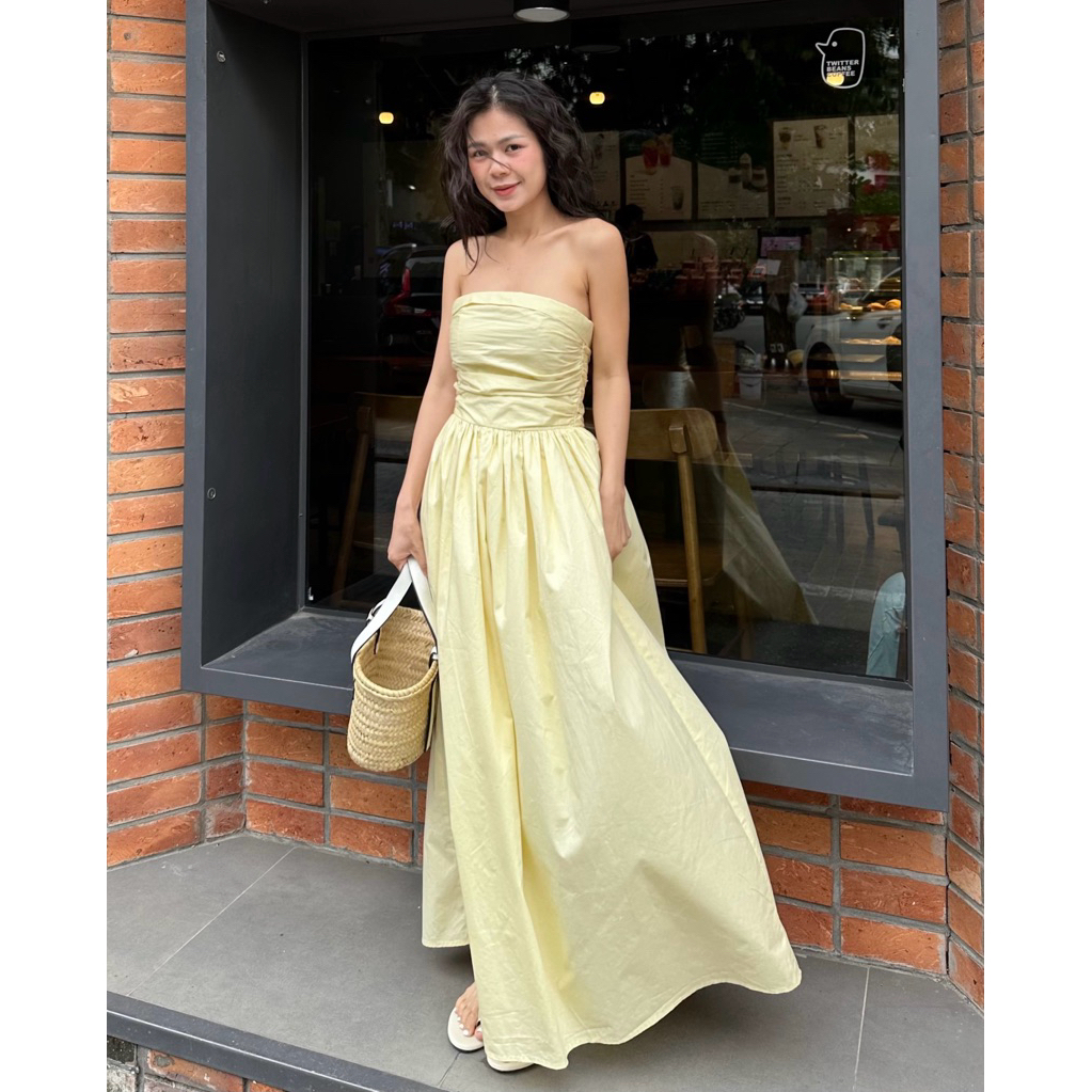  Jasmin dress - Đầm Linen Cúp Ngực Thô Hàn   ảnh chính chủ   