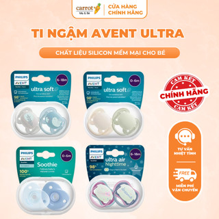 Ti Ngậm Avent Ultra Chất Liệu Silicon 0M-18M Màu Ngẫu Nhiên, Chất Liệu Cao Cấp Hàng Chính Hãng