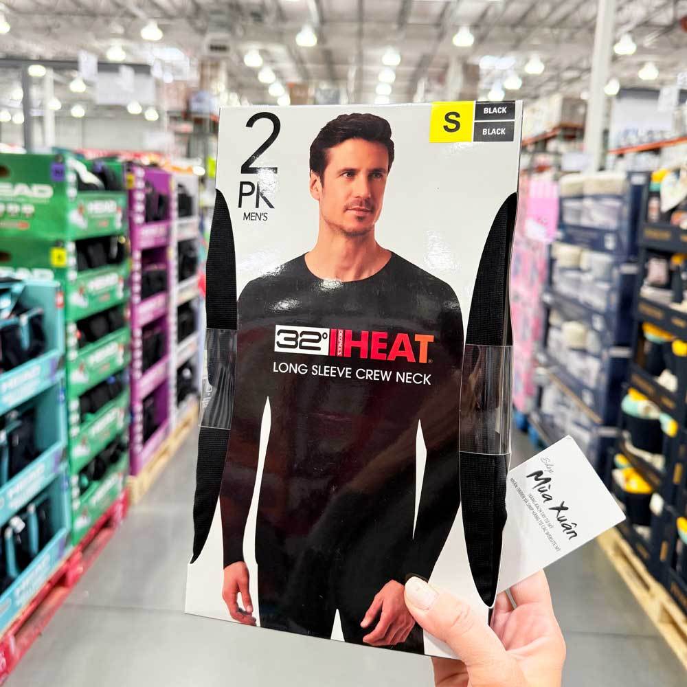 [HÀNG MỸ] [NHIỀU MÀU] Set 2 áo lót nam dài tay 32 Degrees Men's Heat