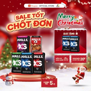  COMBO 5 Kẹo Ngậm Halls 4 Vị - BẠC HÀ - CHANH TƯƠI - MIXED BERRY - DƯA HẤU -COLA - Hộp 12,6g 